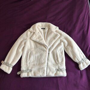 Ralph Lauren Off-White Faux Fur Jacket